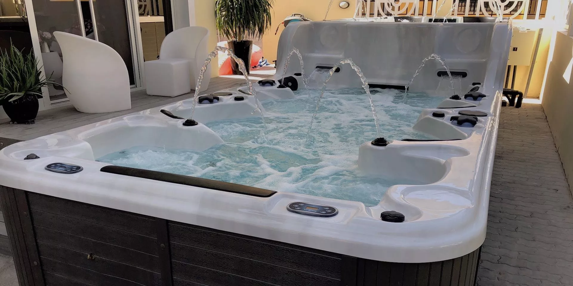 Above Ground Double Deck Swim Spa