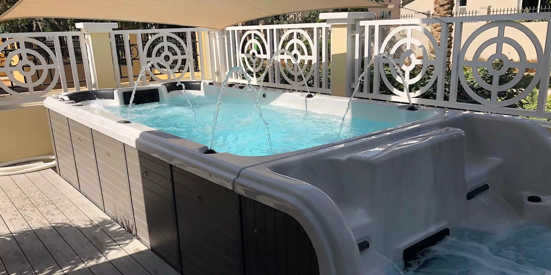 Above Ground Double Deck Swim Spa