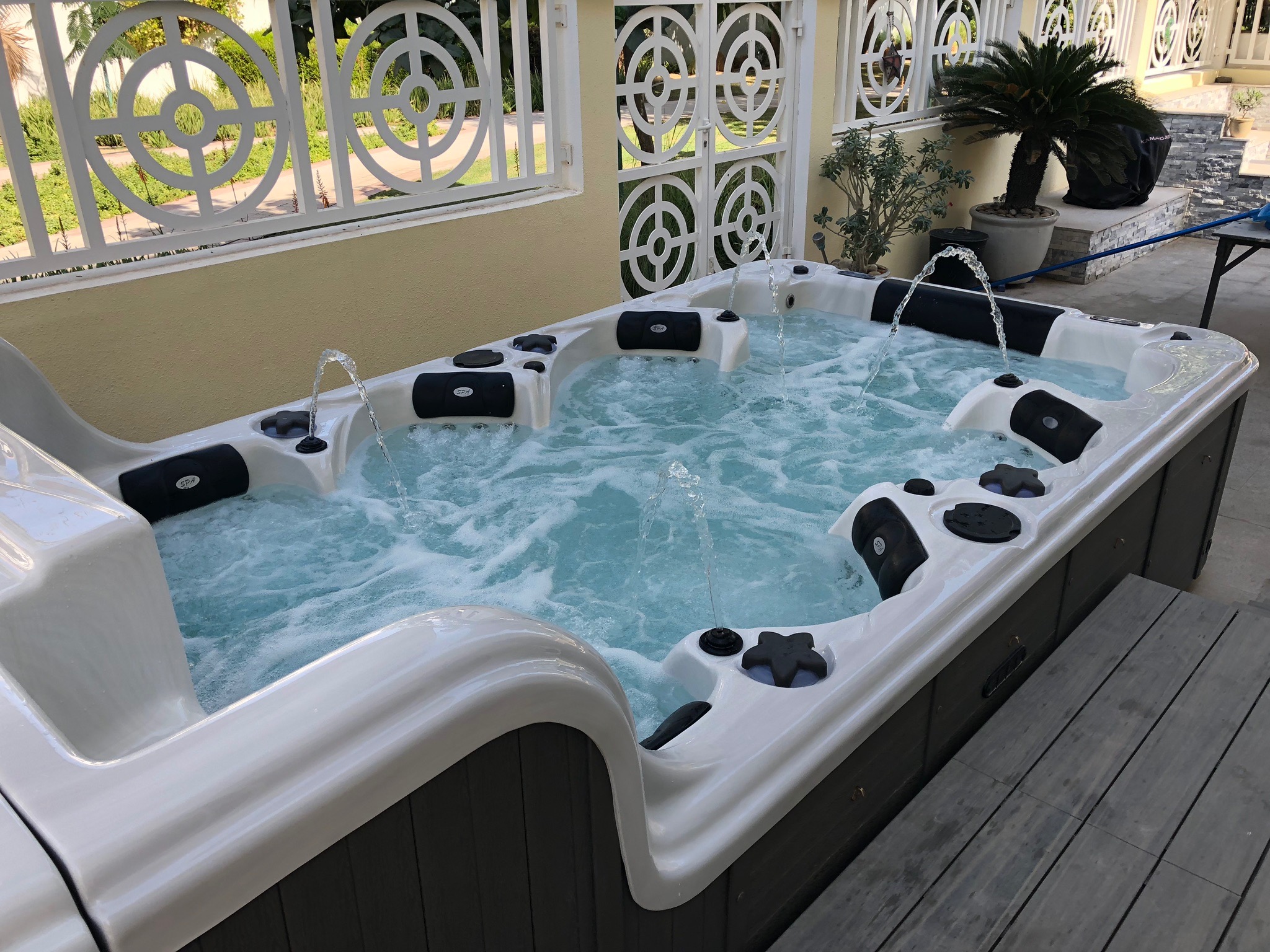 Above Ground Double Deck Swim Spa