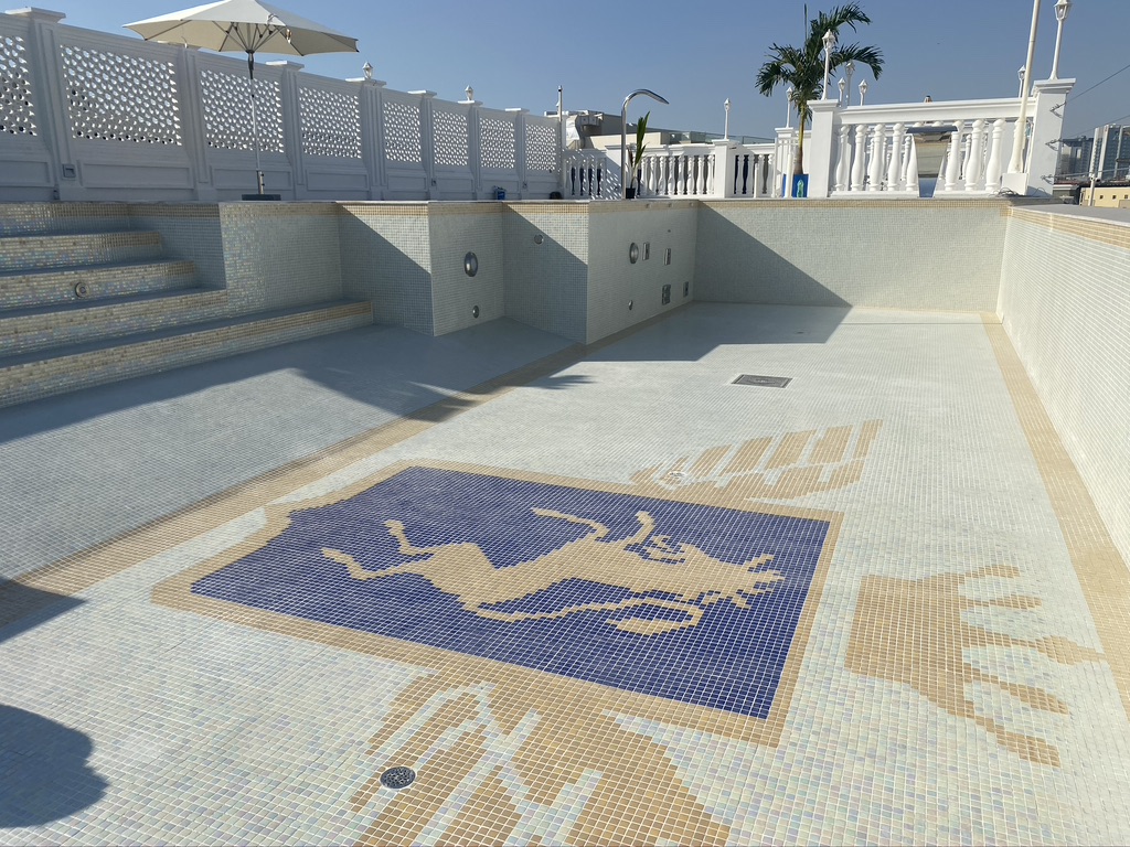 Luxury Rooftop Infinity Pool | Vincitore Boulevard Arjan Dubai – Commercial Rooftop Infinity Swimming Pool with Luxury Mosaic Finishes