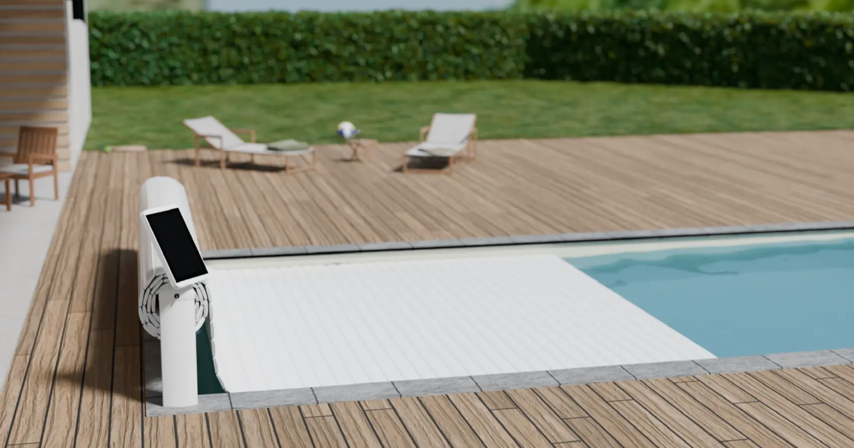 OPEN Solar pool cover powered by photovoltaic panels