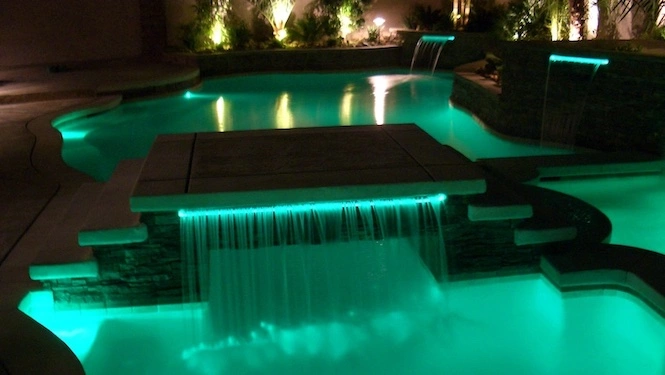 Underwater LED lighting for home swimming pools