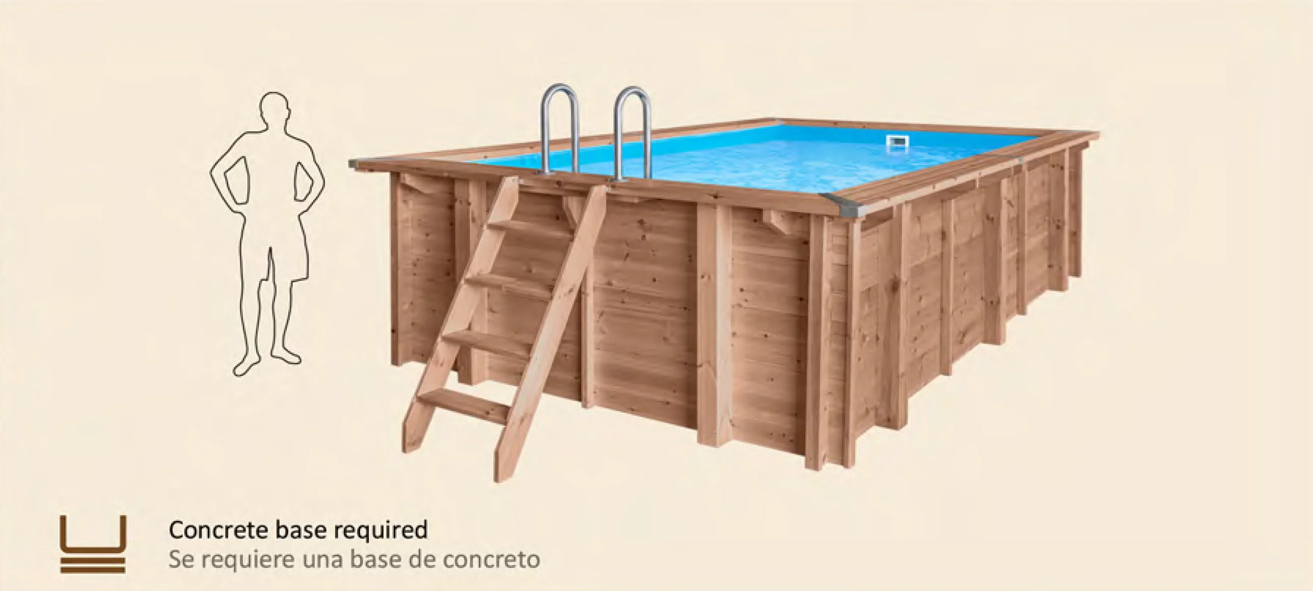 above ground pool Amber Charm size