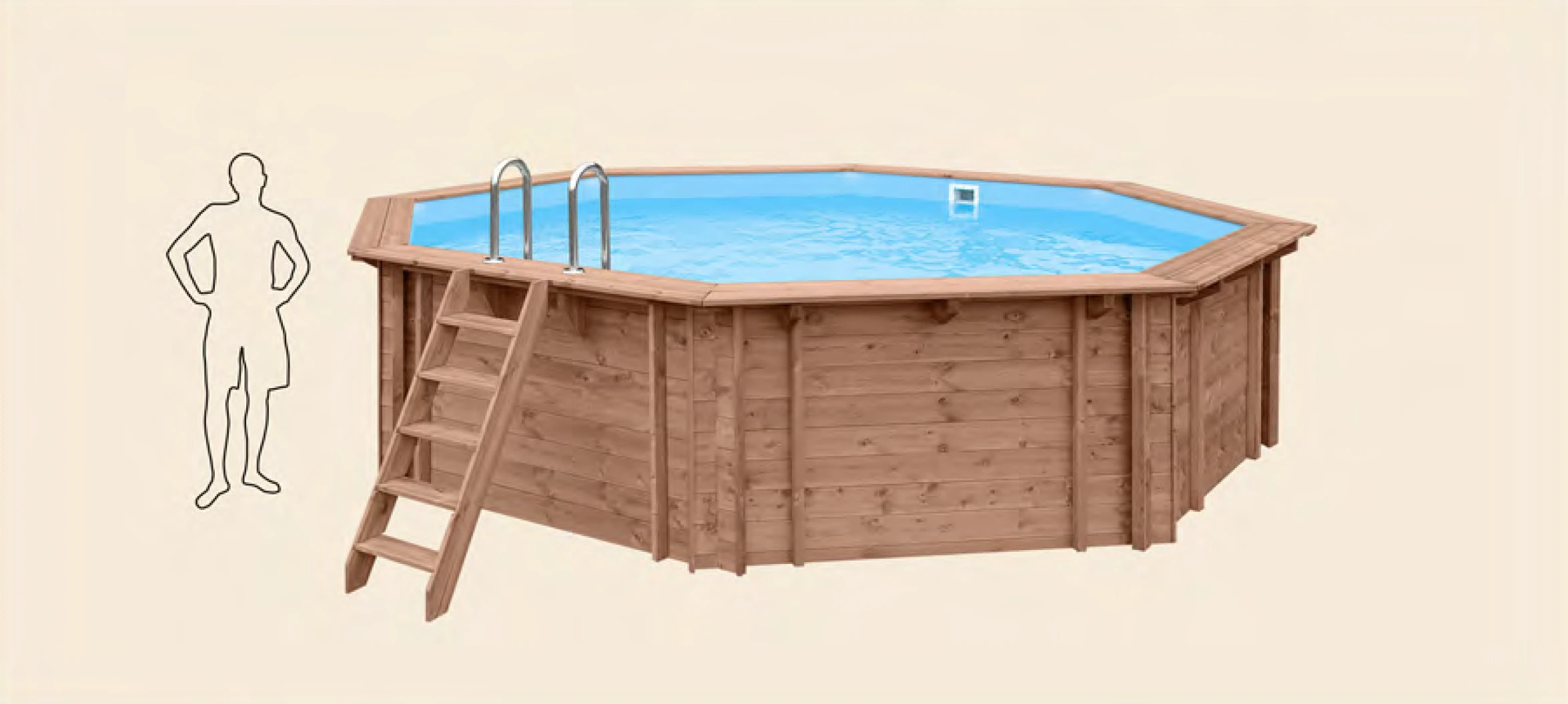 above ground pool Blue Hawaii size