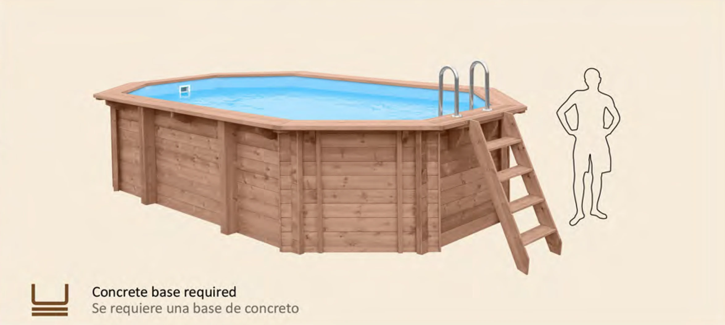 above ground pool Blue Lagoon size