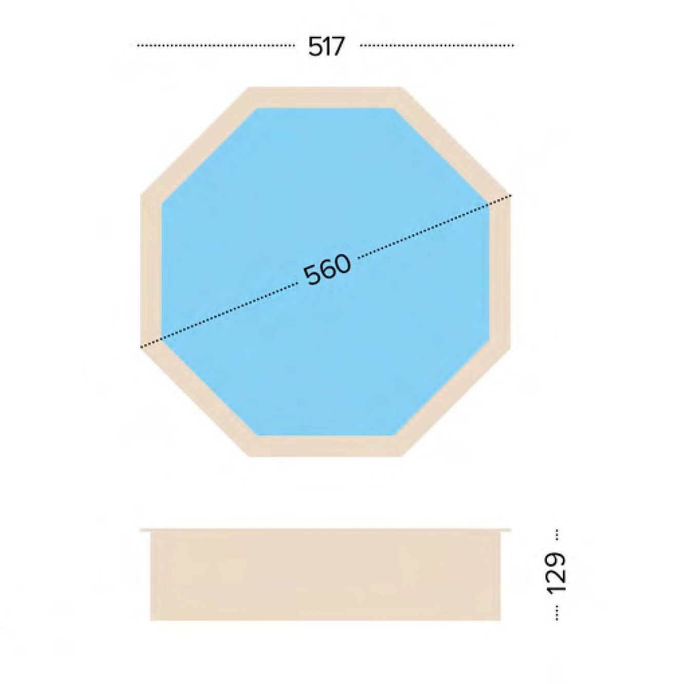 above ground pool Blue Hawaii dimensions