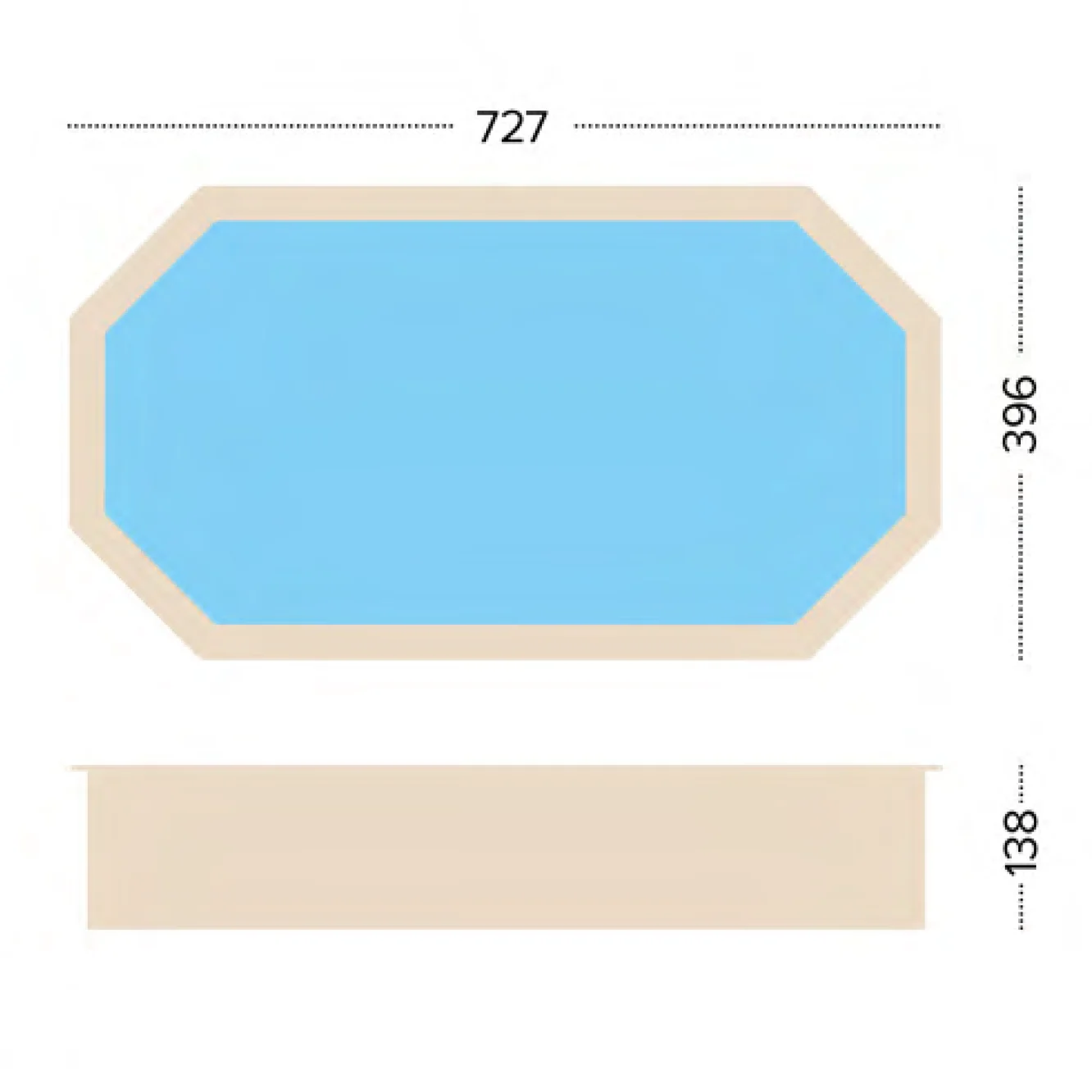above ground pool Ocean Wave dimensions
