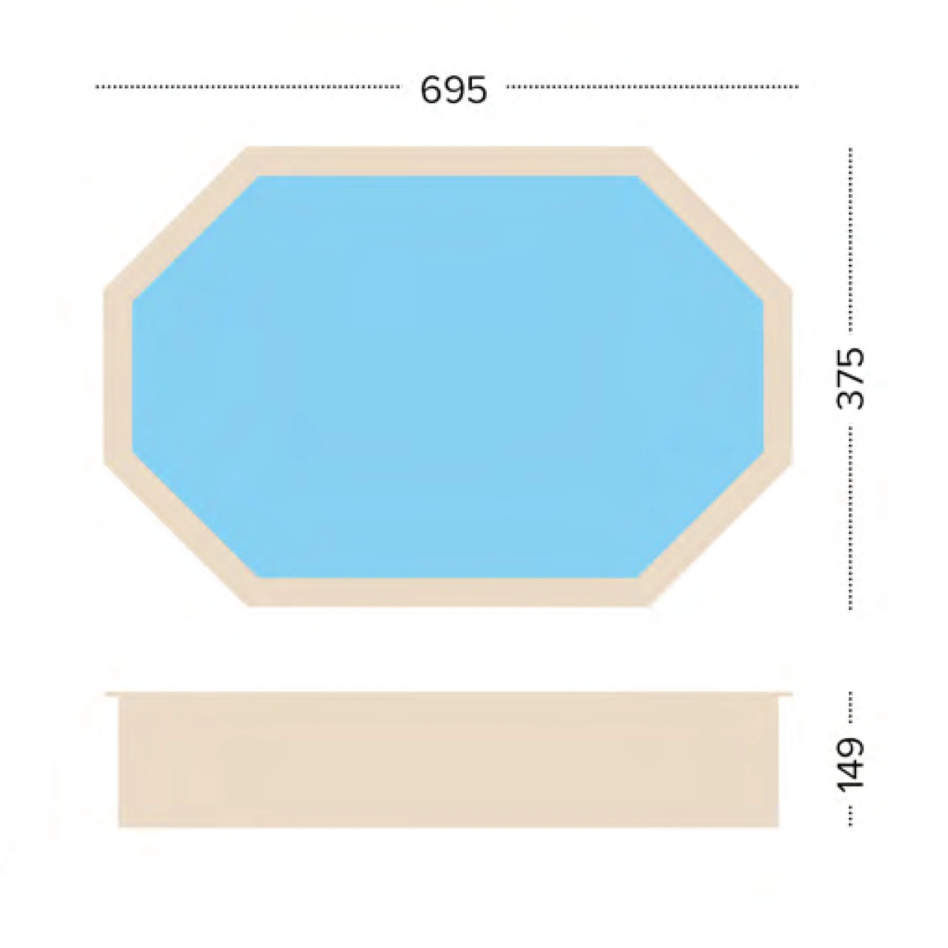above ground pool Riviera Relaxation dimensions