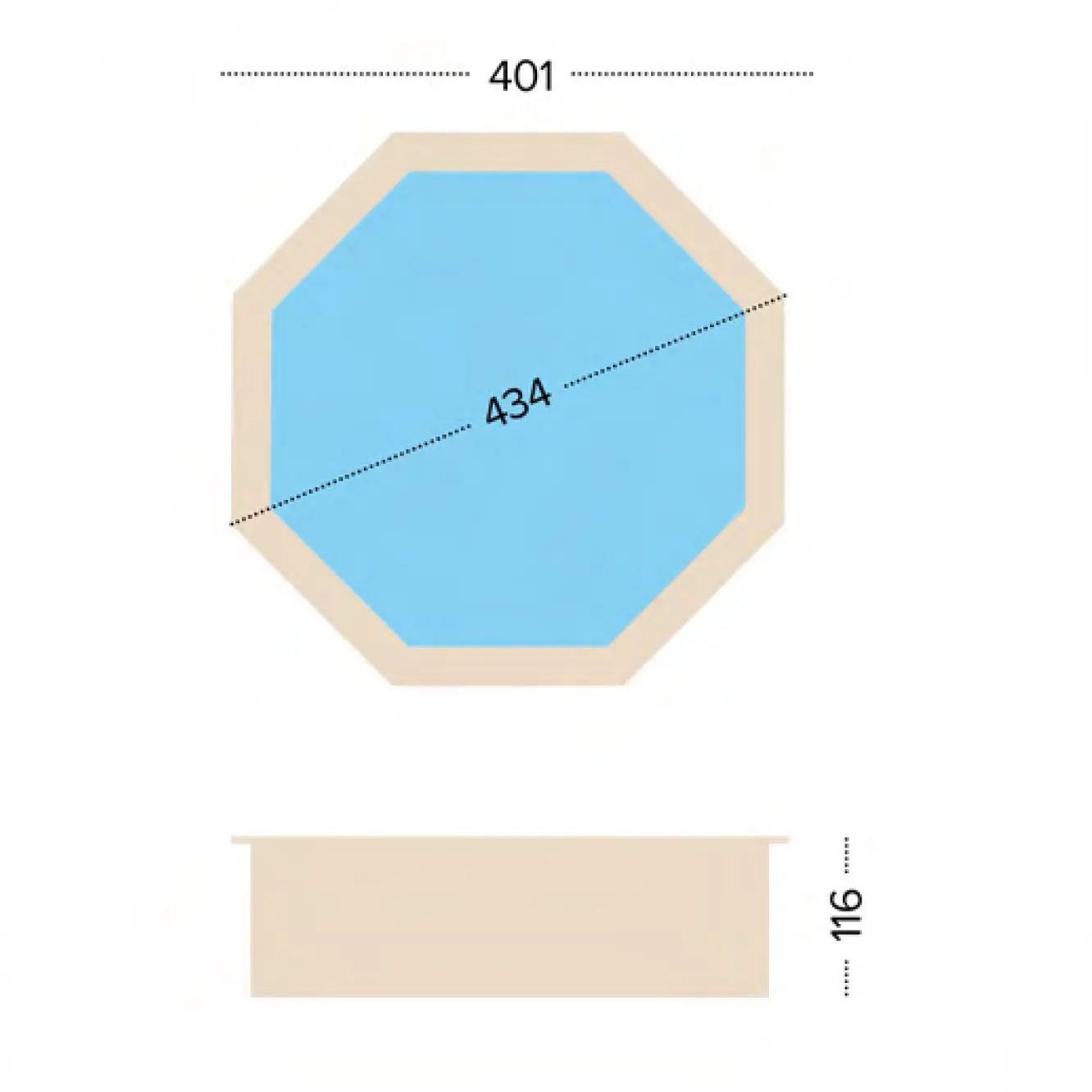 above ground pool Tropical Sunshine dimensions