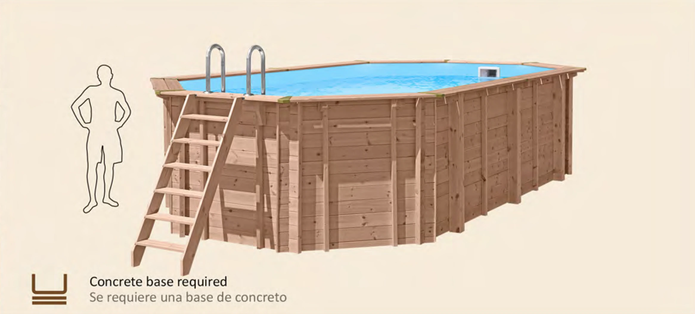 above ground pool Riviera Relaxation size